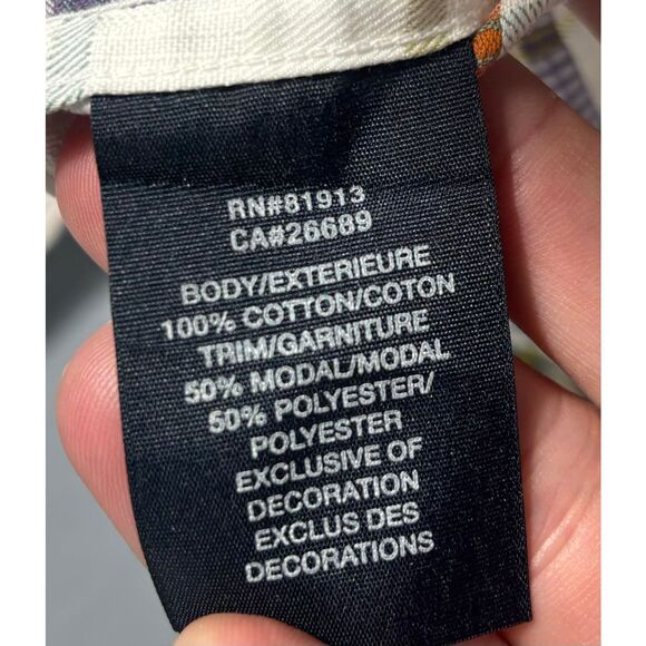 Robert Graham Button Up Plaid Shirt White Orange Embroidered Cuff Size Large L - Picture 11 of 12